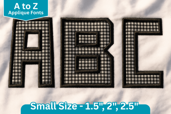Arcade Applique Embroidery Font a-Z