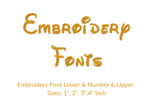 Cute Font Embroidery Design