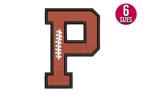 Football Font Alphabet Letter P