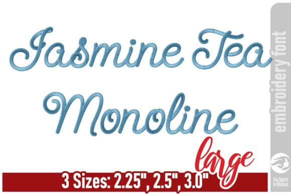 Jasmine Tea Monoline Embroidery Font
