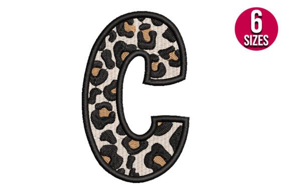 Leopard Print Alphabet Letter C