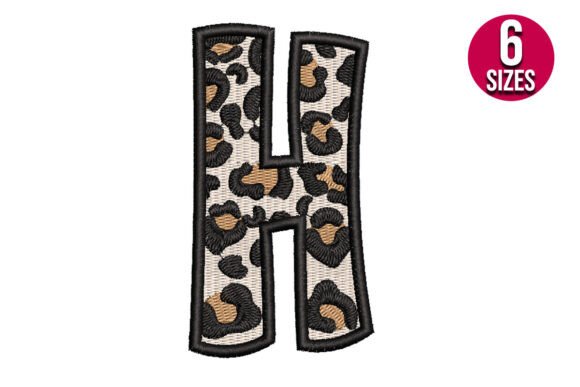Leopard Print Alphabet Letter H