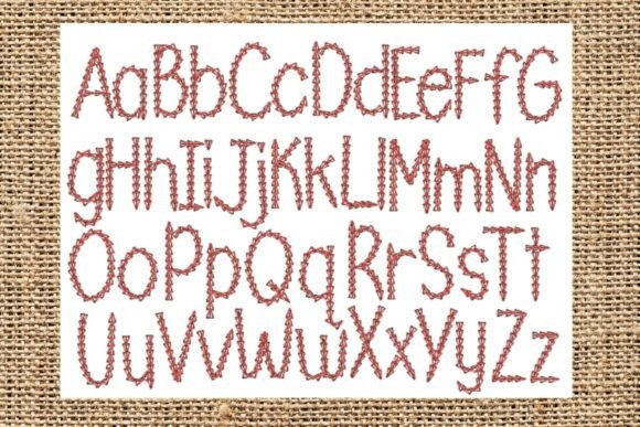 One Inch Chain Stitch Alphabet-Lowercase