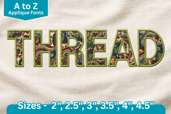Satin Line Edge Applique Font