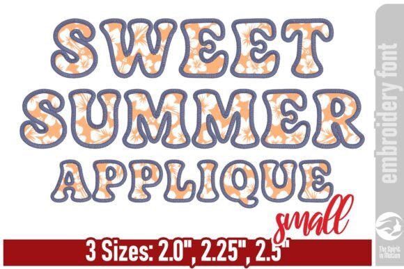 Sweet Summer Groovy Applique Font - S