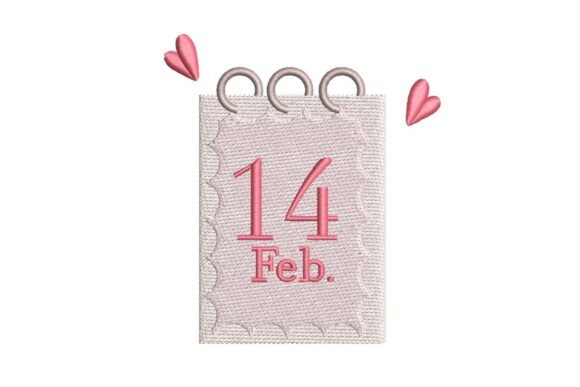 Valentine s Day Calendar Embroidery Design